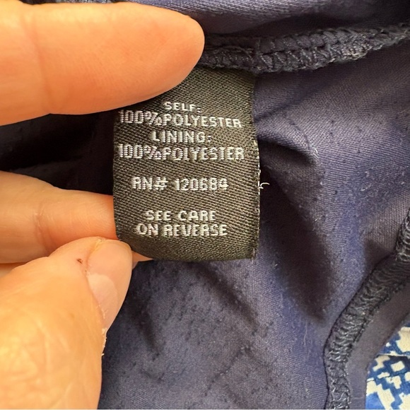 Torrid Maxi Dress Sz 18 Blue White Geometric Print Sleeveless AdjStraps - Picture 8 of 9